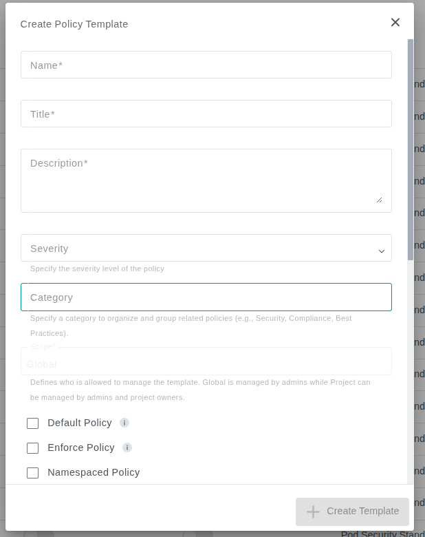 create policy
